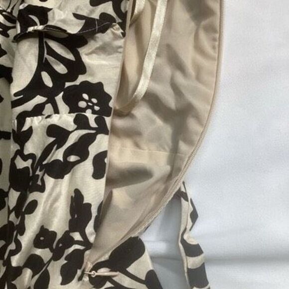 Jones New York Collection Fit Flare Dress Black Crème Sz 12 Sleeveless - Picture 9 of 10